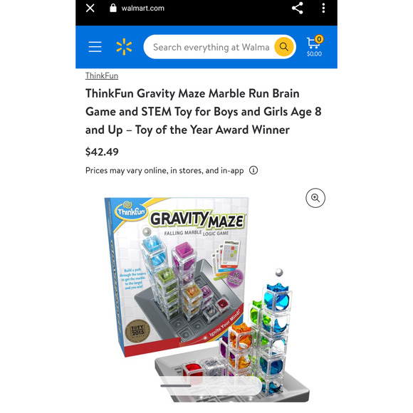 ThinkFun Gravity Maze Marble Run Brain Game Board Game! Retail $43! - Picture 5 of 6